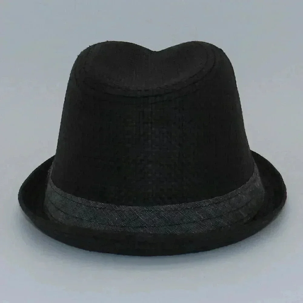 Levi's Men's Twill Band Fedora Hat Gray Woven Straw Paper S/M